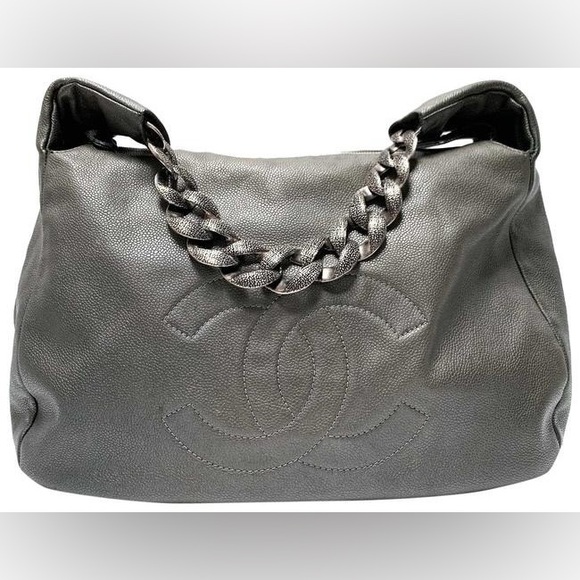CHANEL Grey Caviar Leather 31 Hobo - Almost New - Excellent Condition - Picture 3 of 14